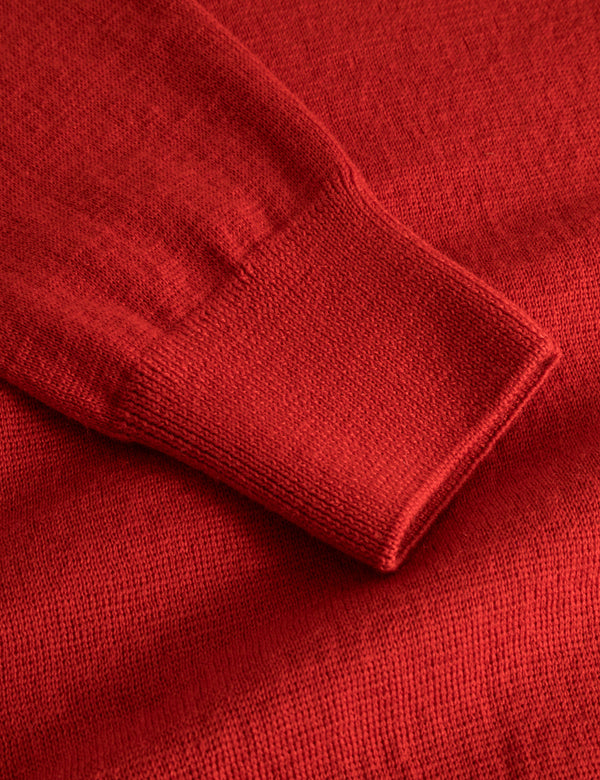 BASE MERINO POLO KNIT - RED