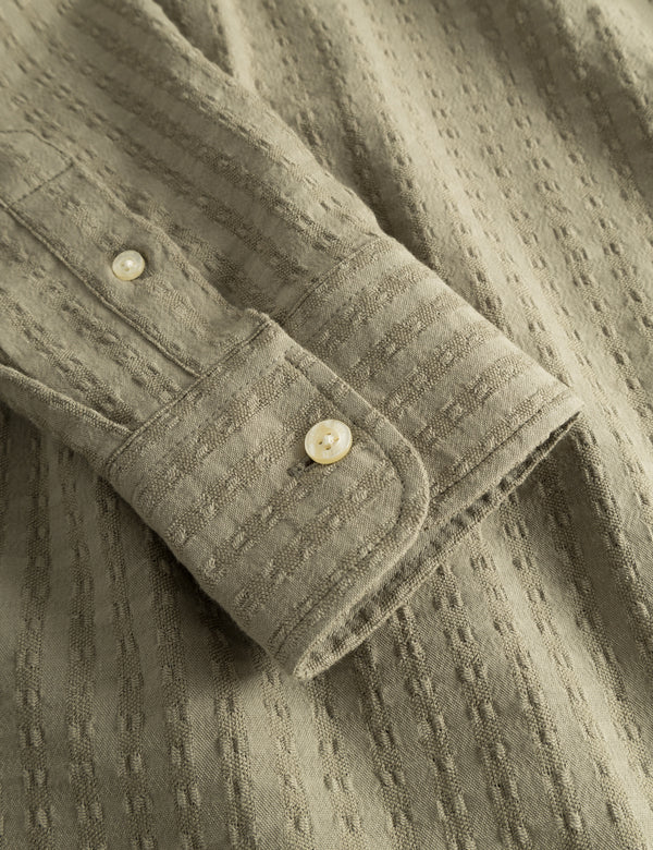 DAWN JACQUARD SHIRT - DUSTY OLIVE