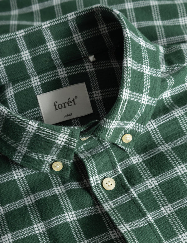 HORNET FLANNEL SHIRT - GREEN/CLOUD