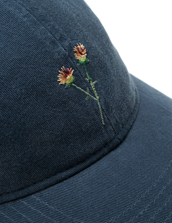 FLOWER WASHED CAP - NAVY