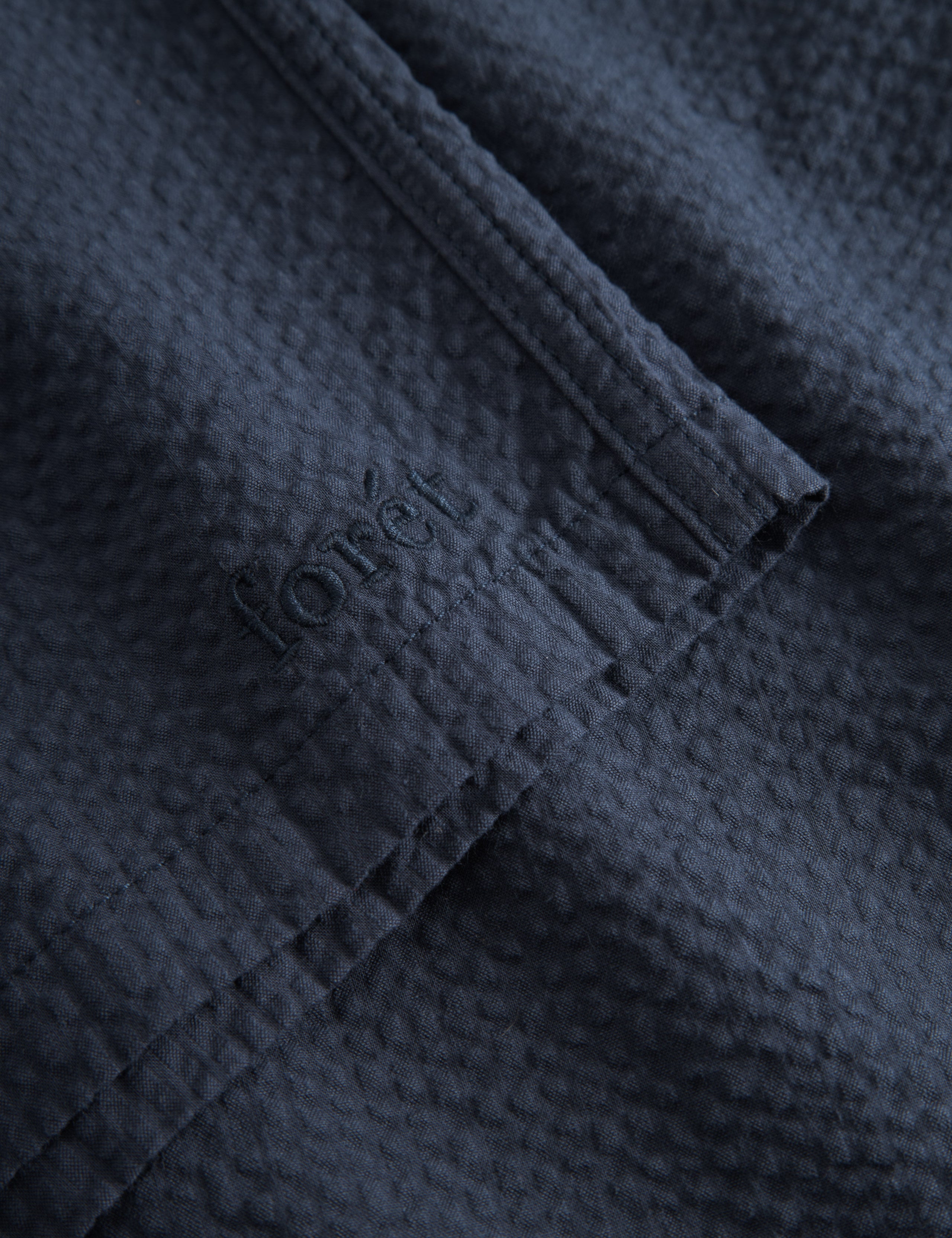 HUSH SEERSUCKER SHORTS - NAVY