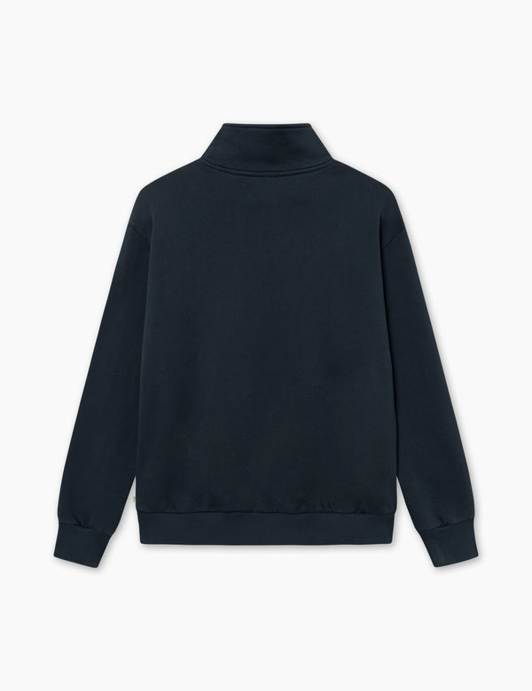 LOG HALF ZIP SWEATSHIRT - NAVY