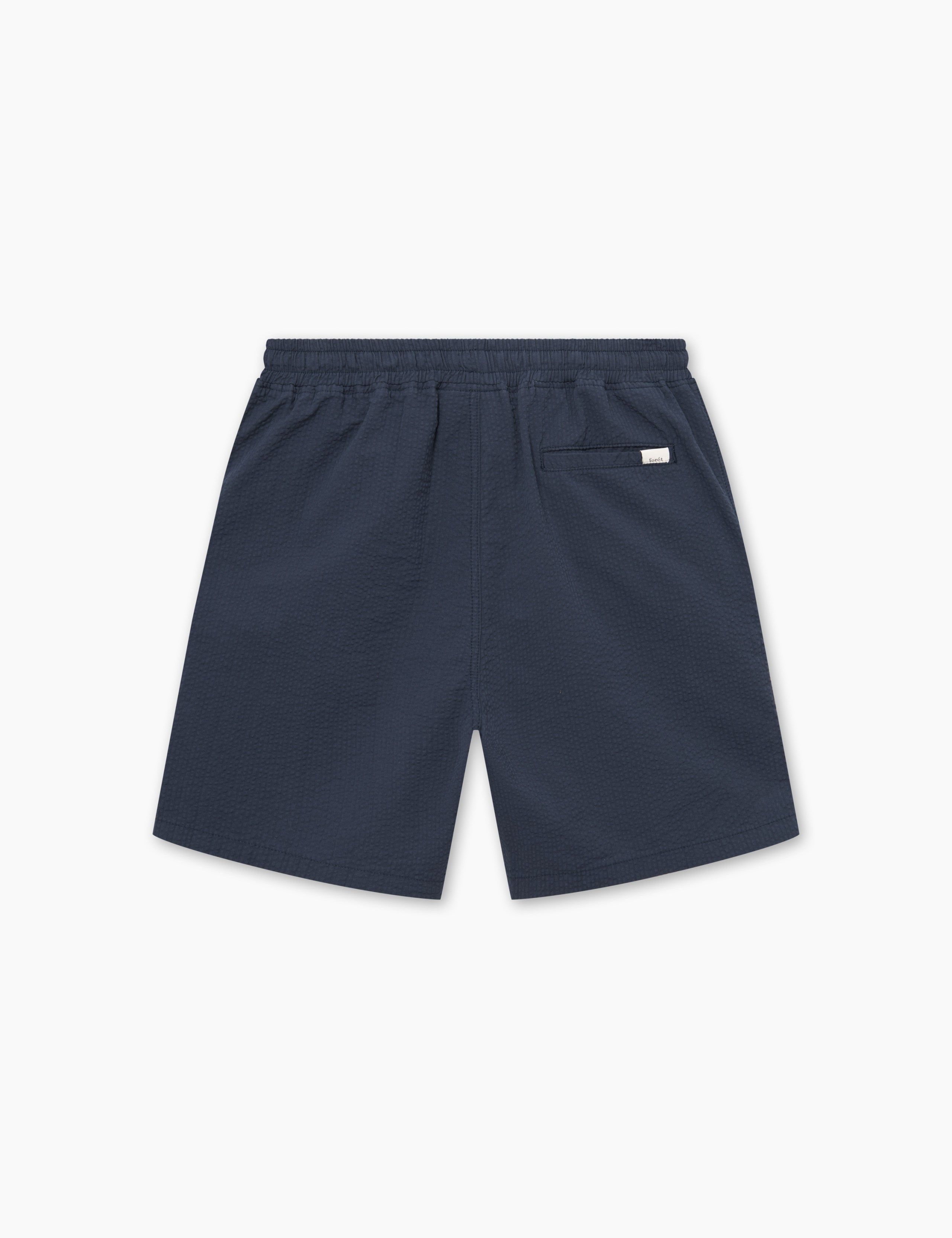 HUSH SEERSUCKER SHORTS - NAVY