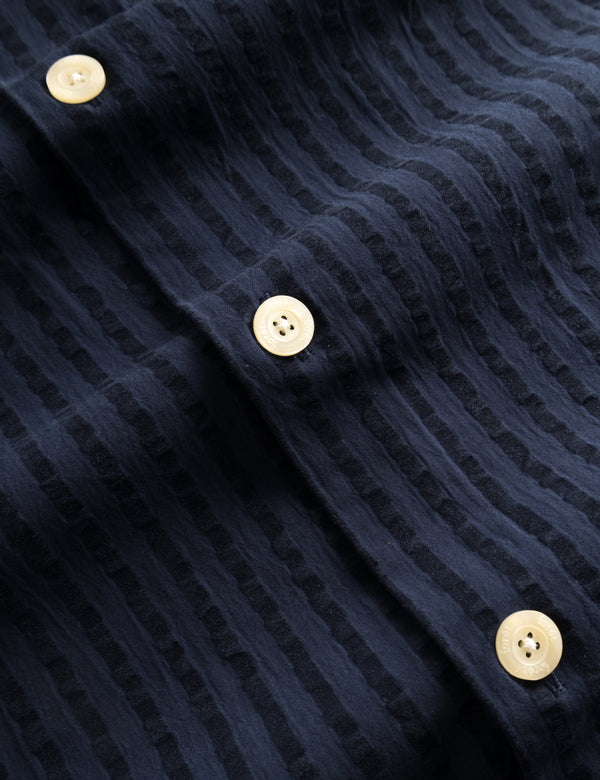 VOLE SEERSCUKER SS SHIRT - NAVY