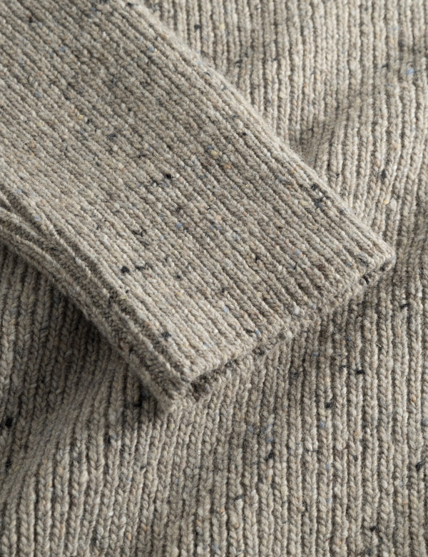 CONE RIB KNIT - LIGHT GREY MELANGÉ