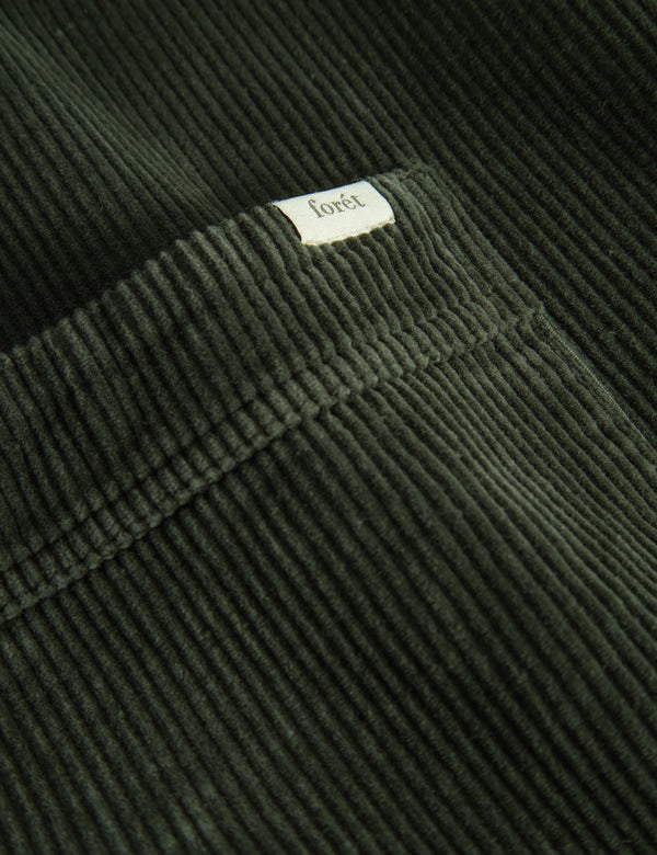 ROWAN OVERSHIRT - DARK MOSS CORDUROY