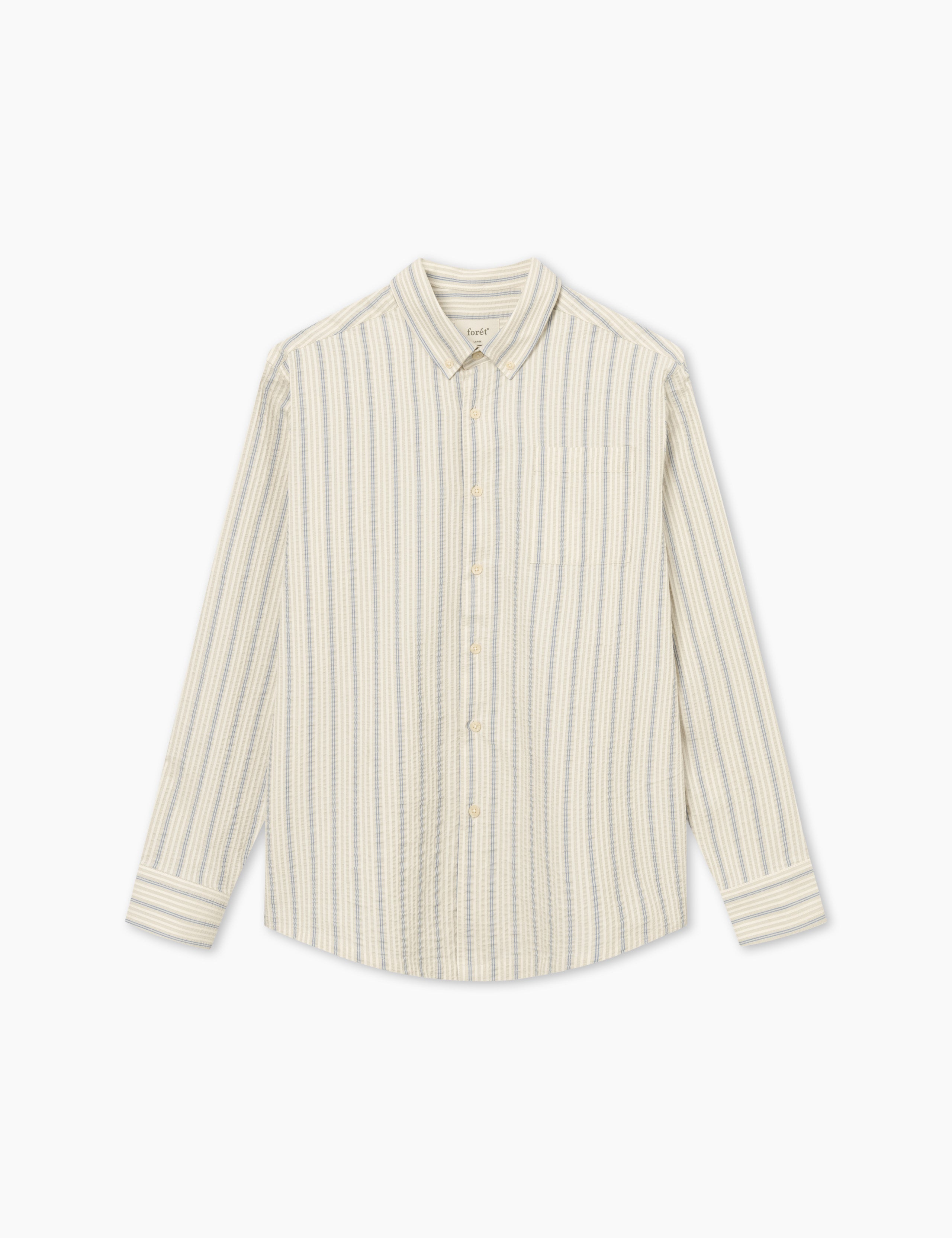 CREST DOVE SHIRT - BLUE STRIPE