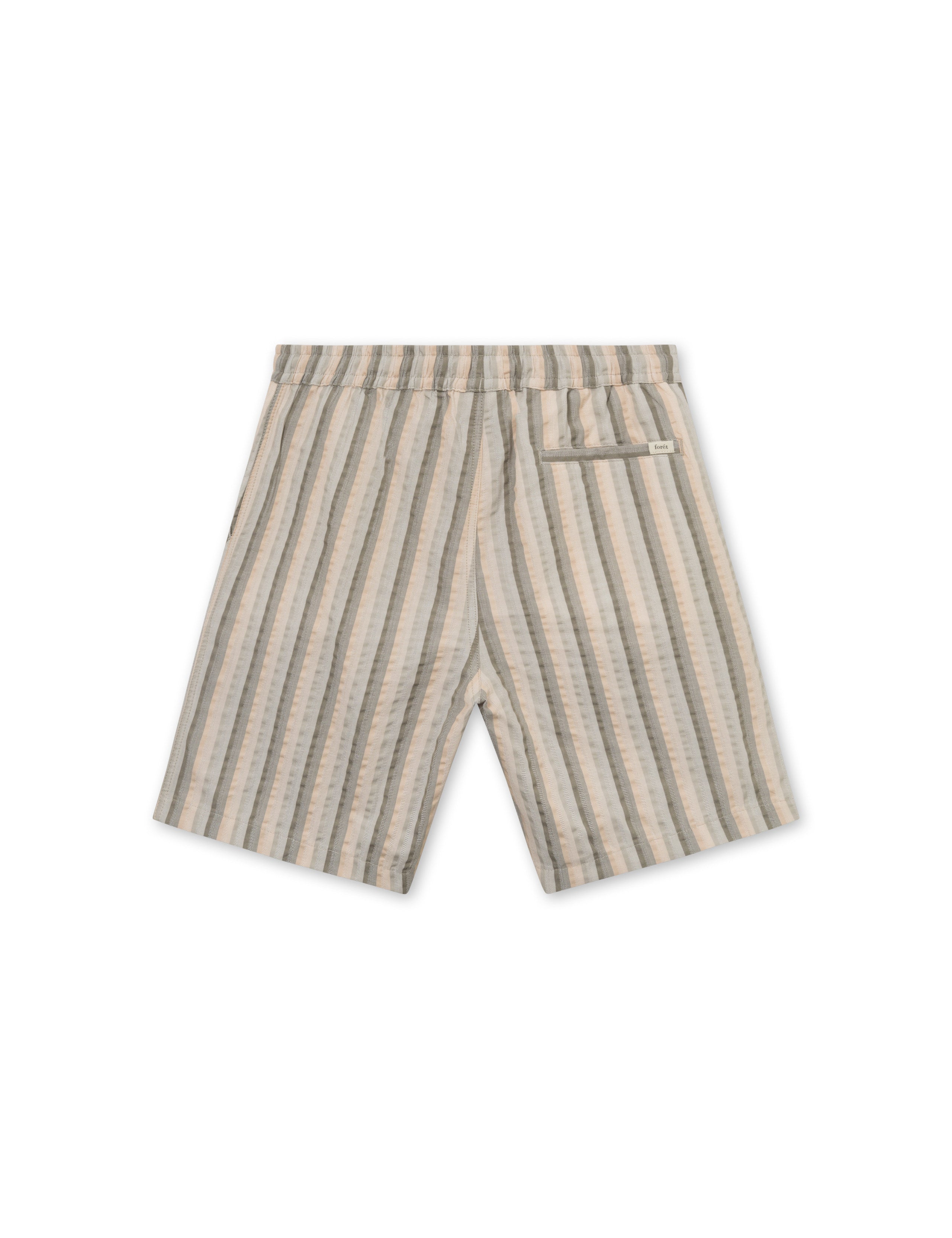 OTTER SEERSSUCKER SHORTS - GREY STRIPE