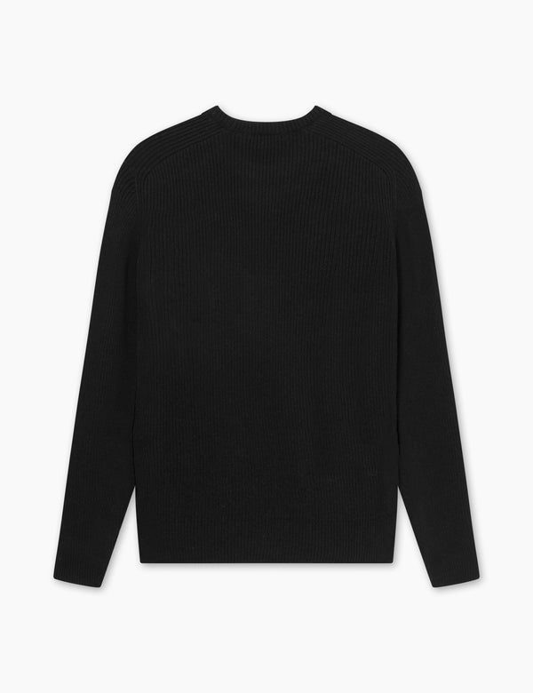 CONE RIB KNIT - BLACK