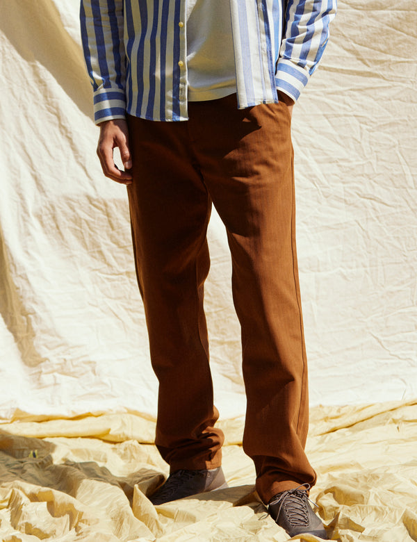 CLAY HERRINGBONE PANTS - RUBBER