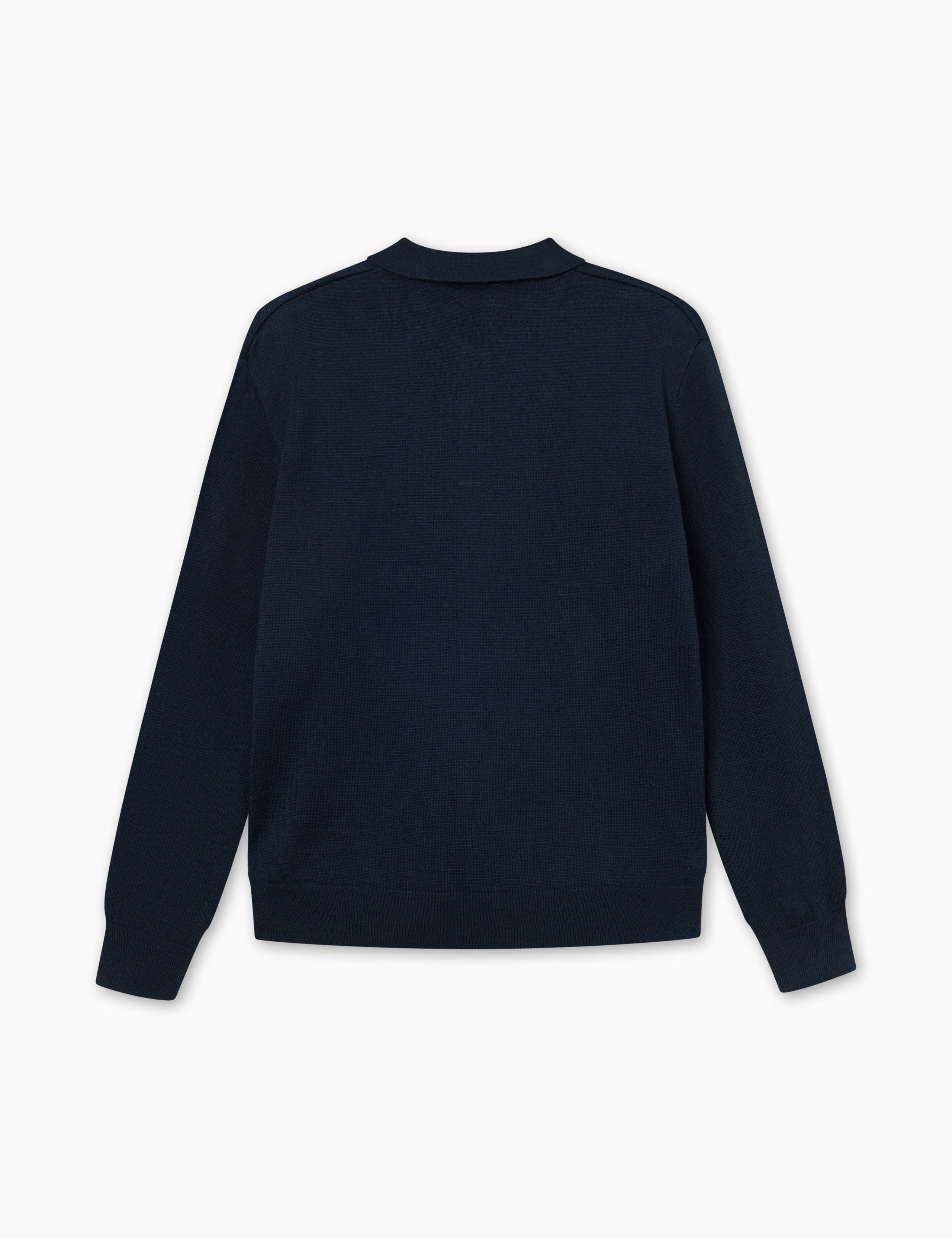 BASE MERINO POLO KNIT - NAVY