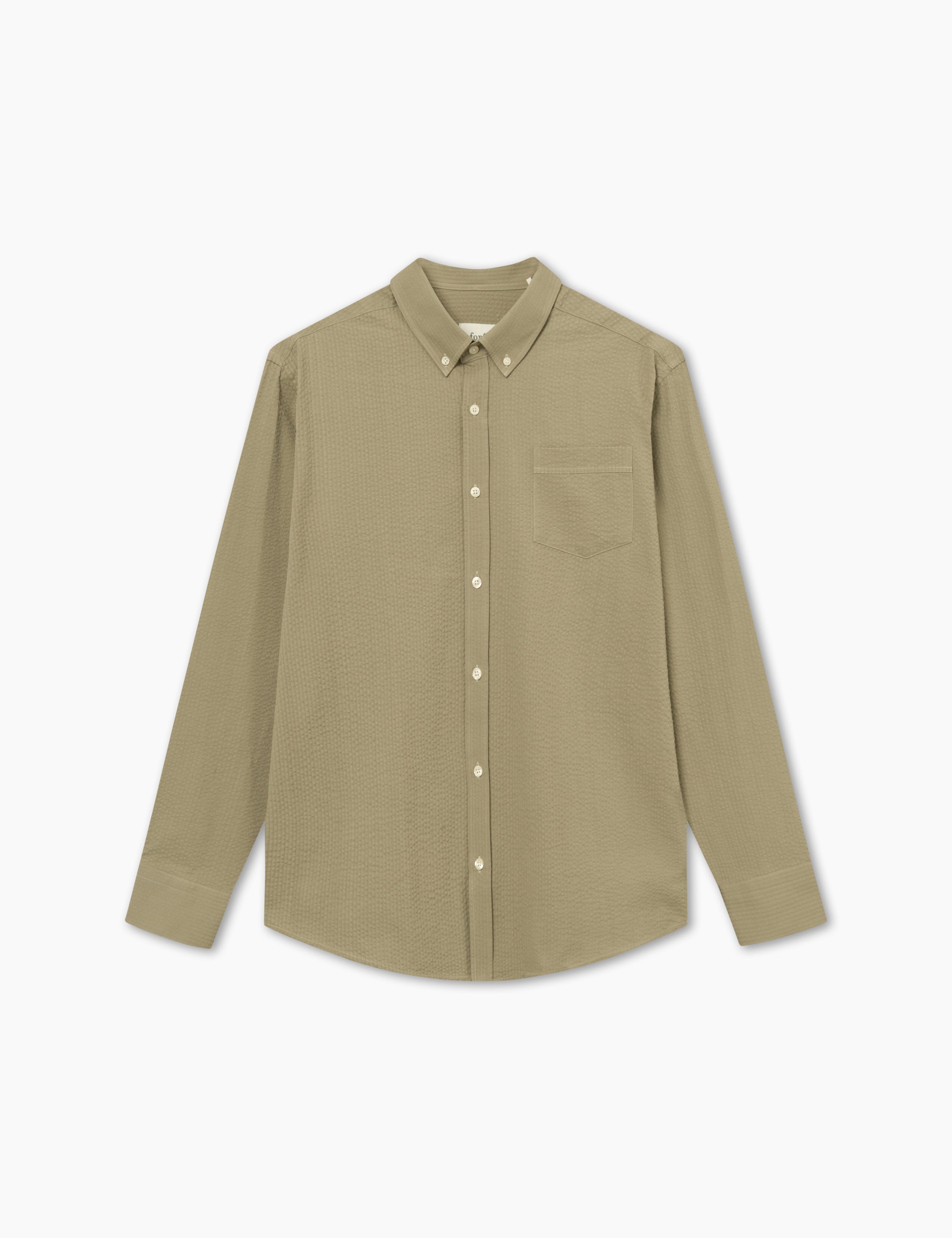 BUSH SEERSUCKER SHIRT - OLIVE