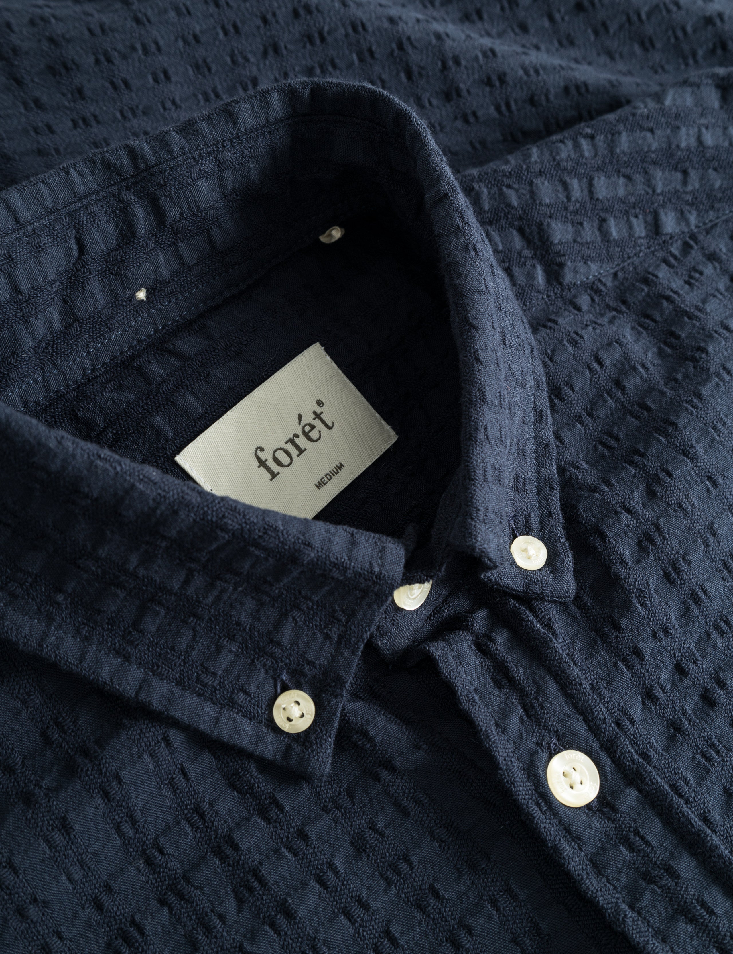 DAWN JACQUARD SHIRT - NAVY