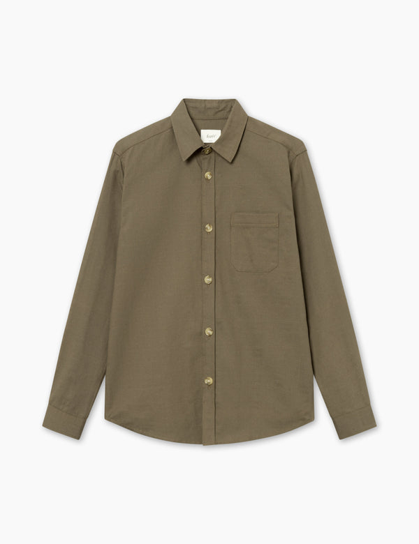 MAP JACQUARD SHIRT - ARMY