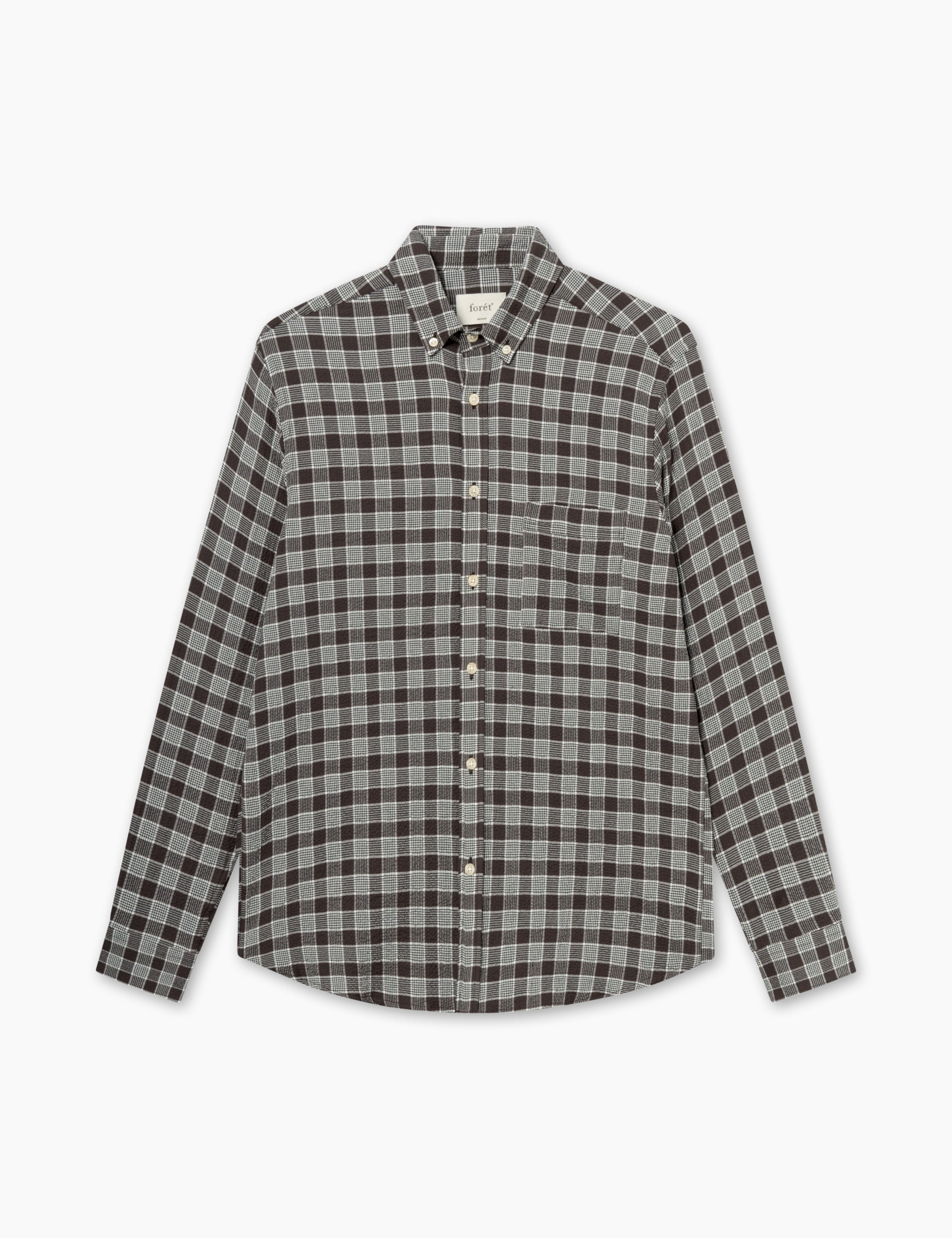 HORNET SEERSUCKER SHIRT - BROWN CHECK