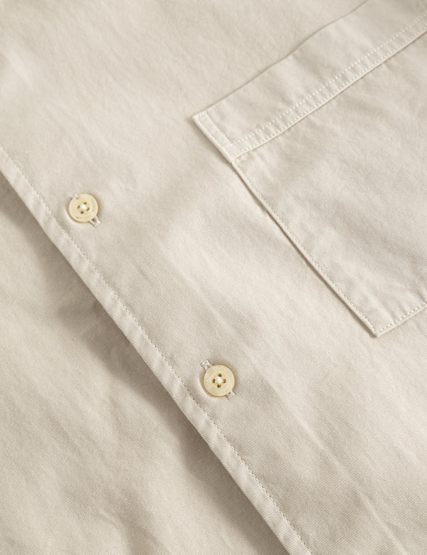 CAMP LIGHT TWILL SHIRT - OAT