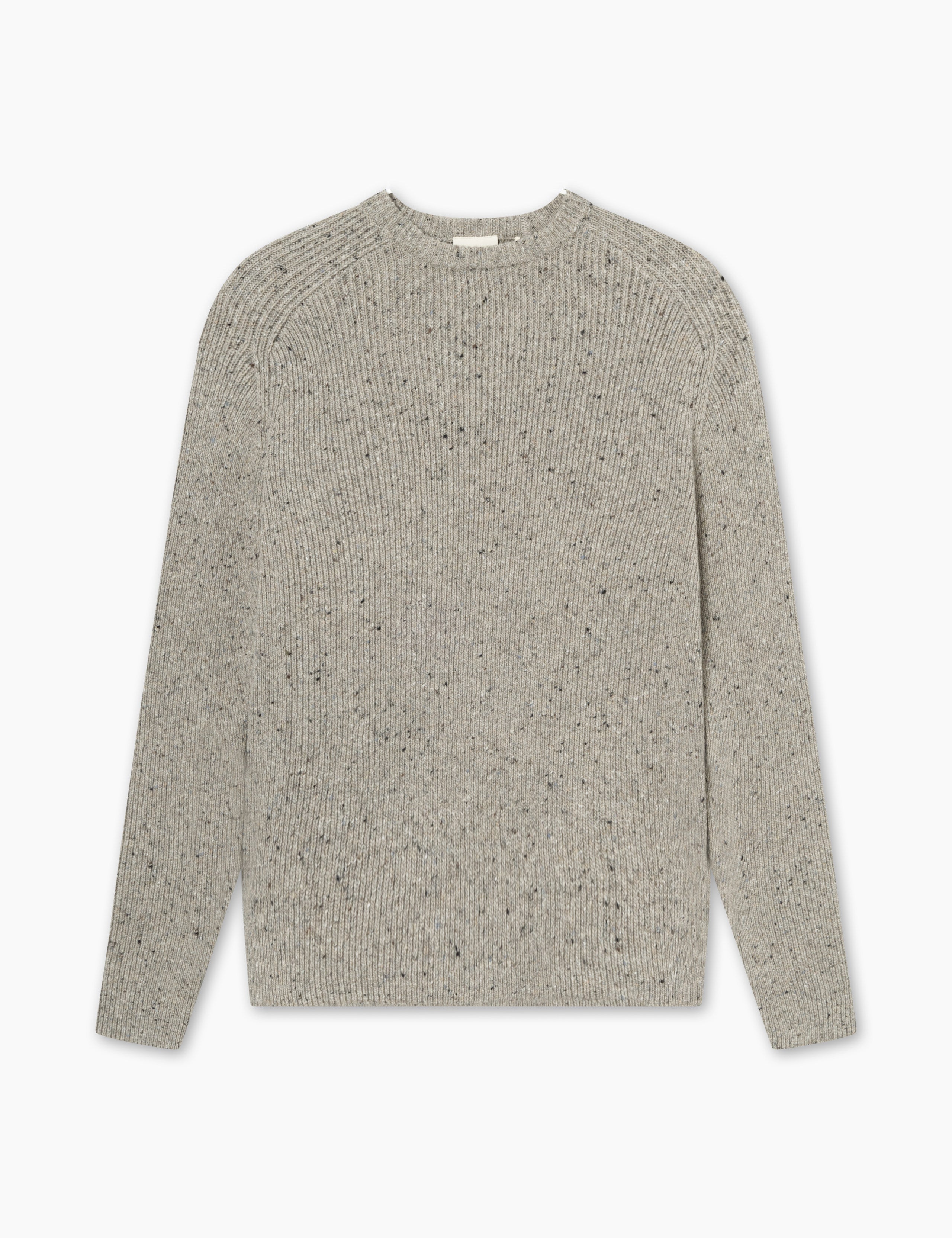 CONE RIB KNIT - LIGHT GREY MELANGÉ