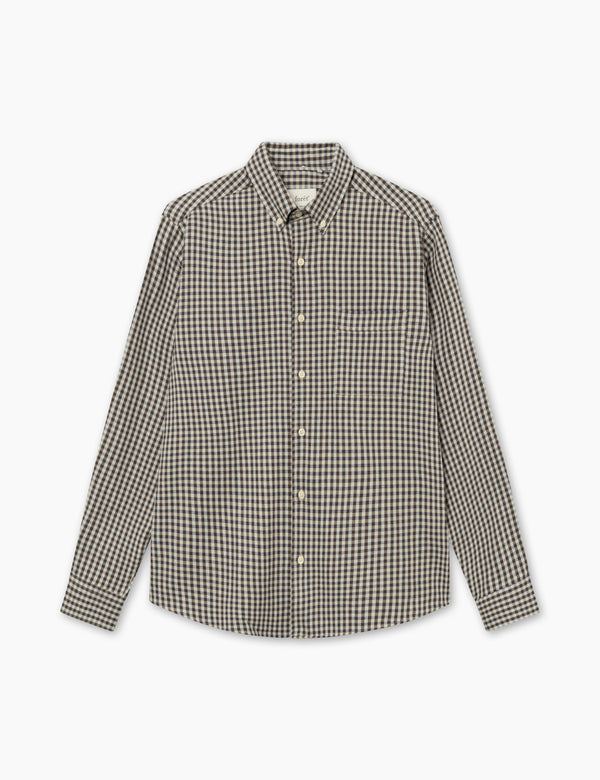 CAMP SHIRT - BROWN CHECK