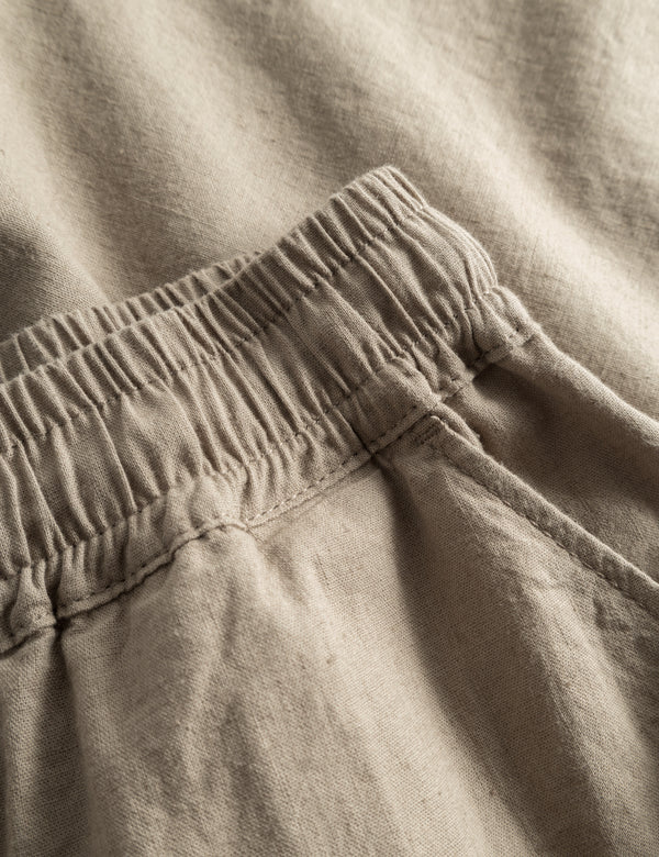 SERENE LINEN SHORTS - TAUPE