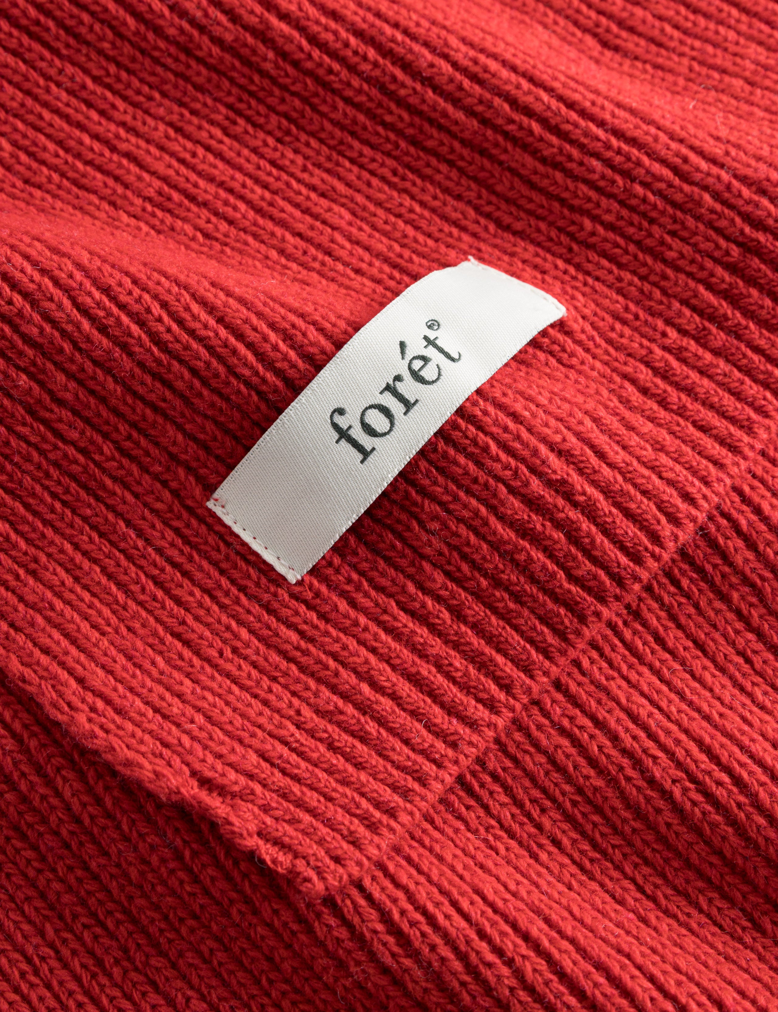 RELAX RIB SCARF - RED