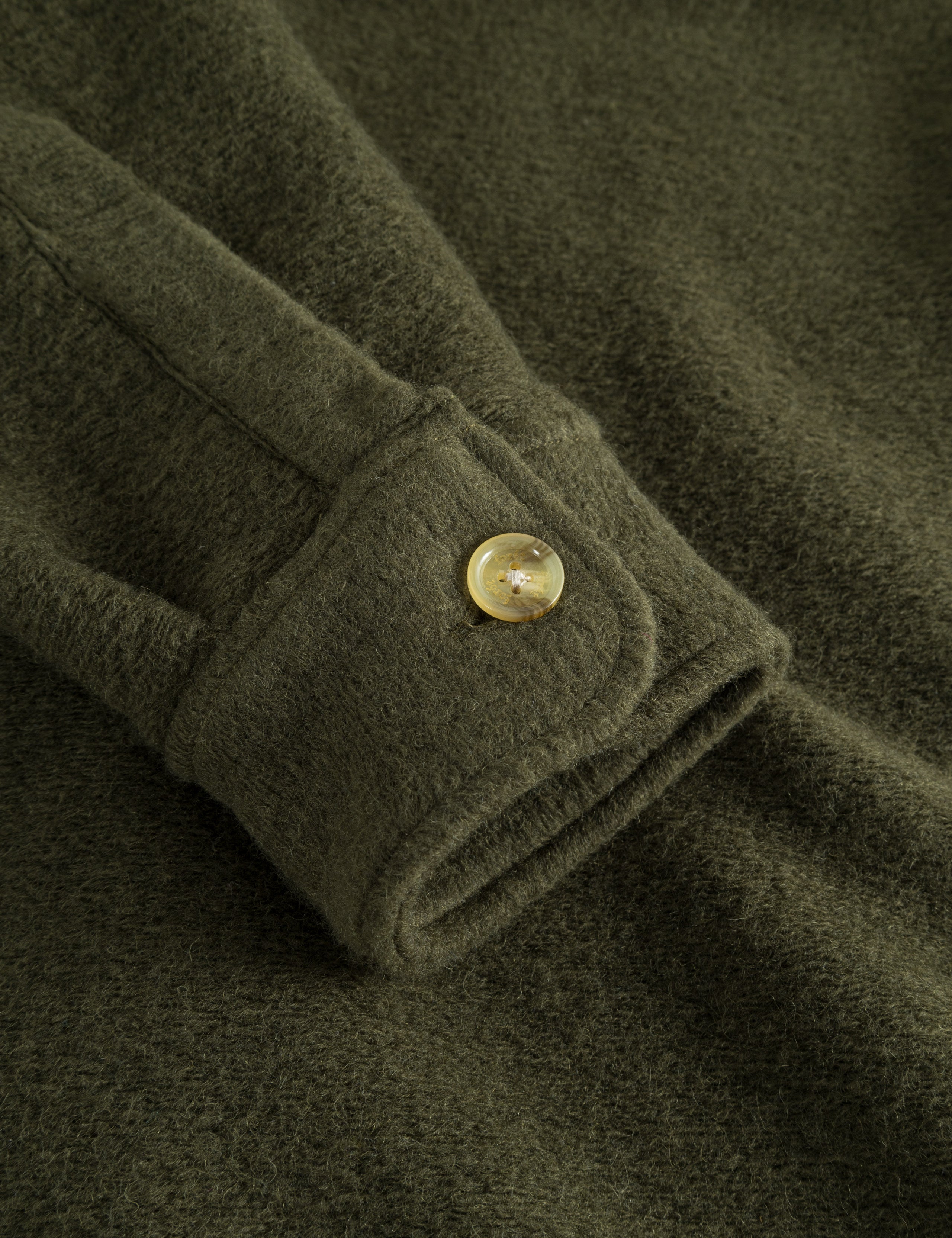 IVY WOOL OVERSHIRT - DARK MOSS