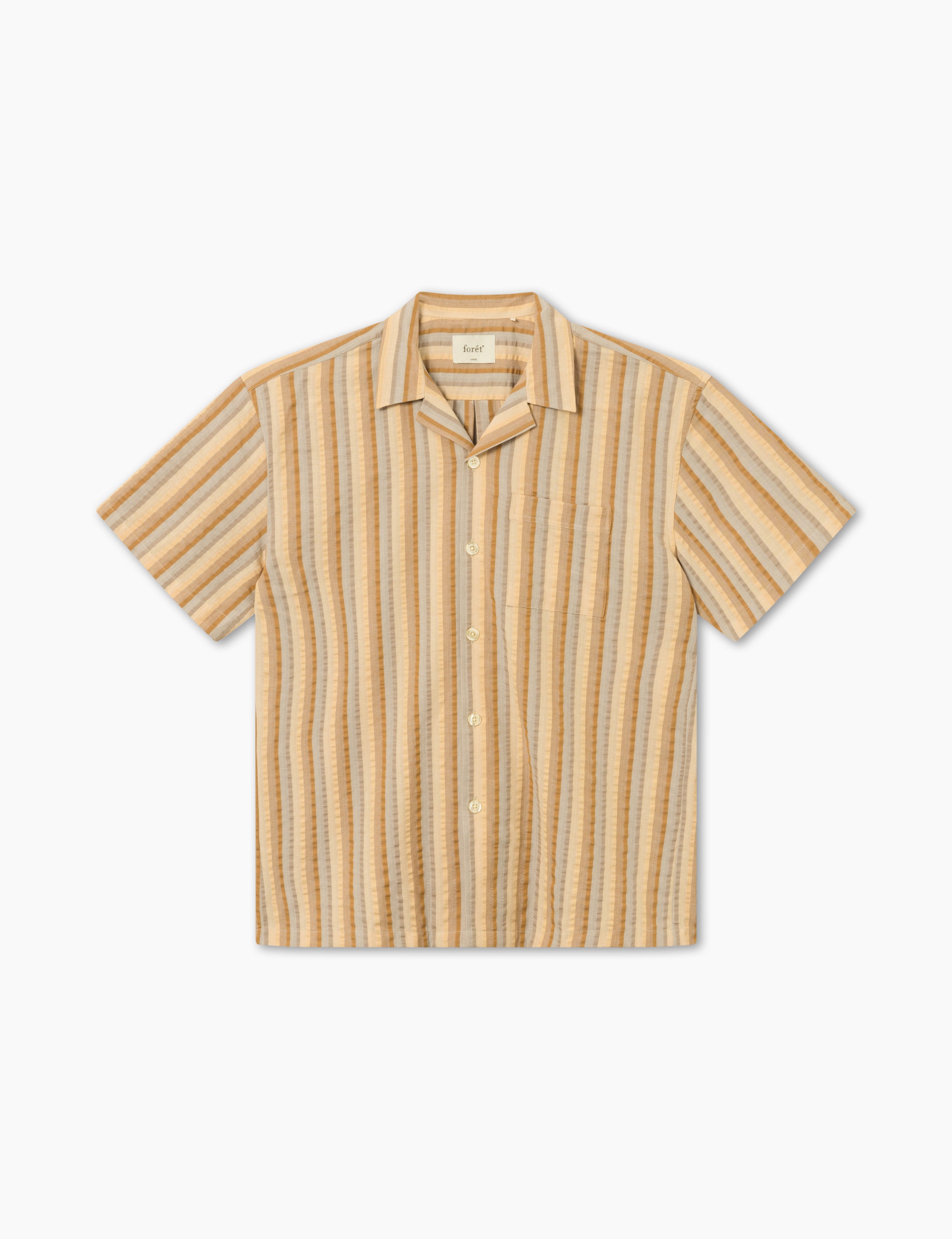 OTTER SEERSSUCKER SS SHIRT - RUBBER STRIPE