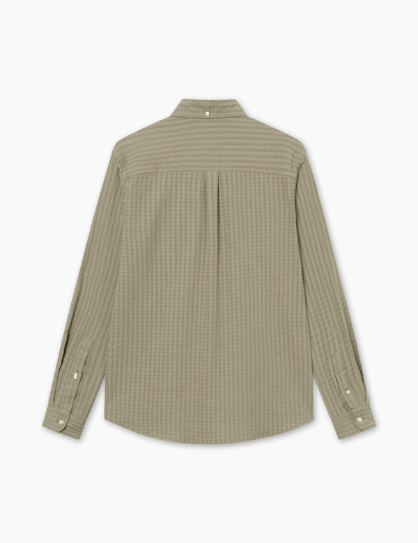 DAWN JACQUARD SHIRT - DUSTY OLIVE