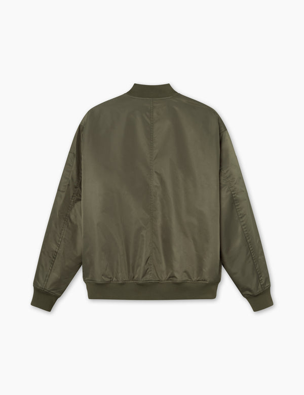 BOW BOMBER JACKET - DUSTY OLIVE