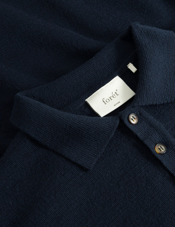 BASE MERINO POLO KNIT - NAVY