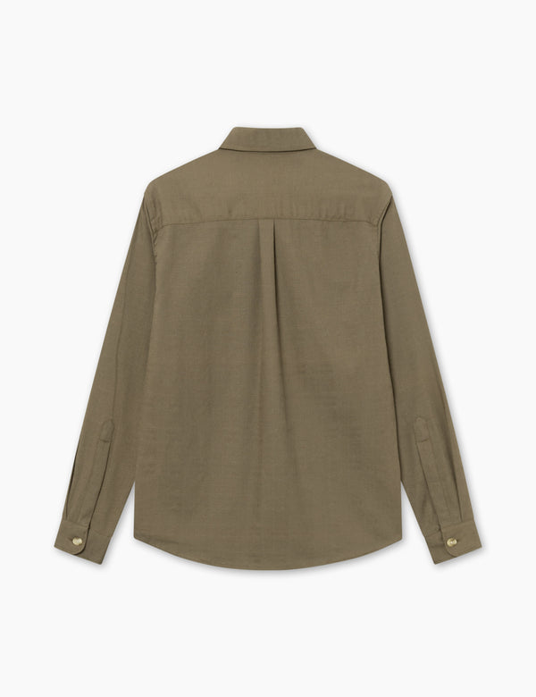 MAP JACQUARD SHIRT - ARMY