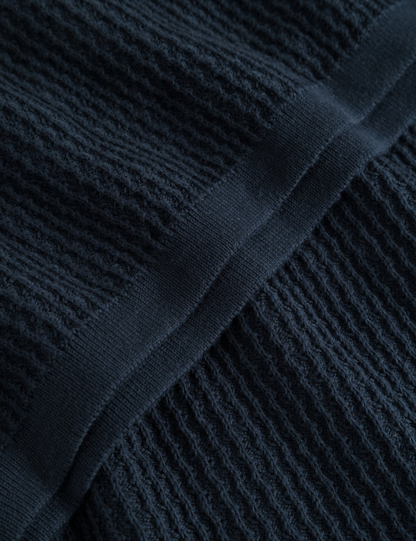 MOMENT HALF ZIP KNIT - NAVY