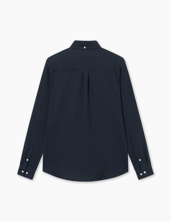 HORNET SEERSUCKER SHIRT - NAVY