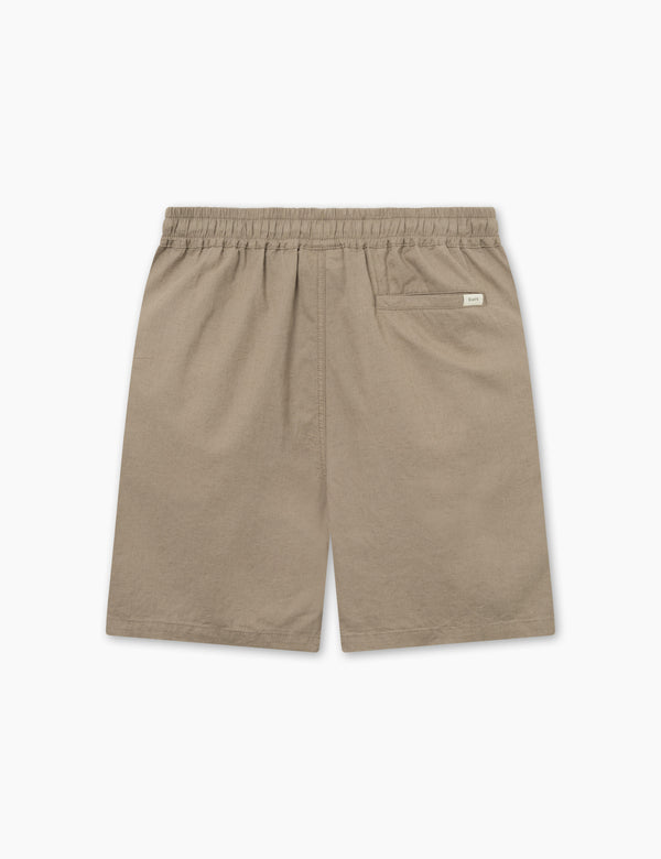 SERENE LINEN SHORTS - TAUPE