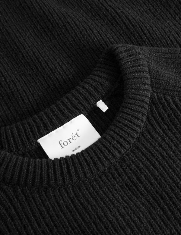 CONE RIB KNIT - BLACK