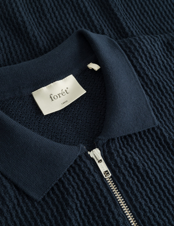 MOMENT HALF ZIP KNIT - NAVY