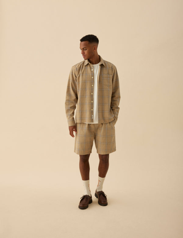 FABLE CHECK SHIRT - KHAKI CHECK