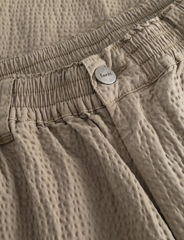 CLAY SEERSUCKER PANTS - TAUPE