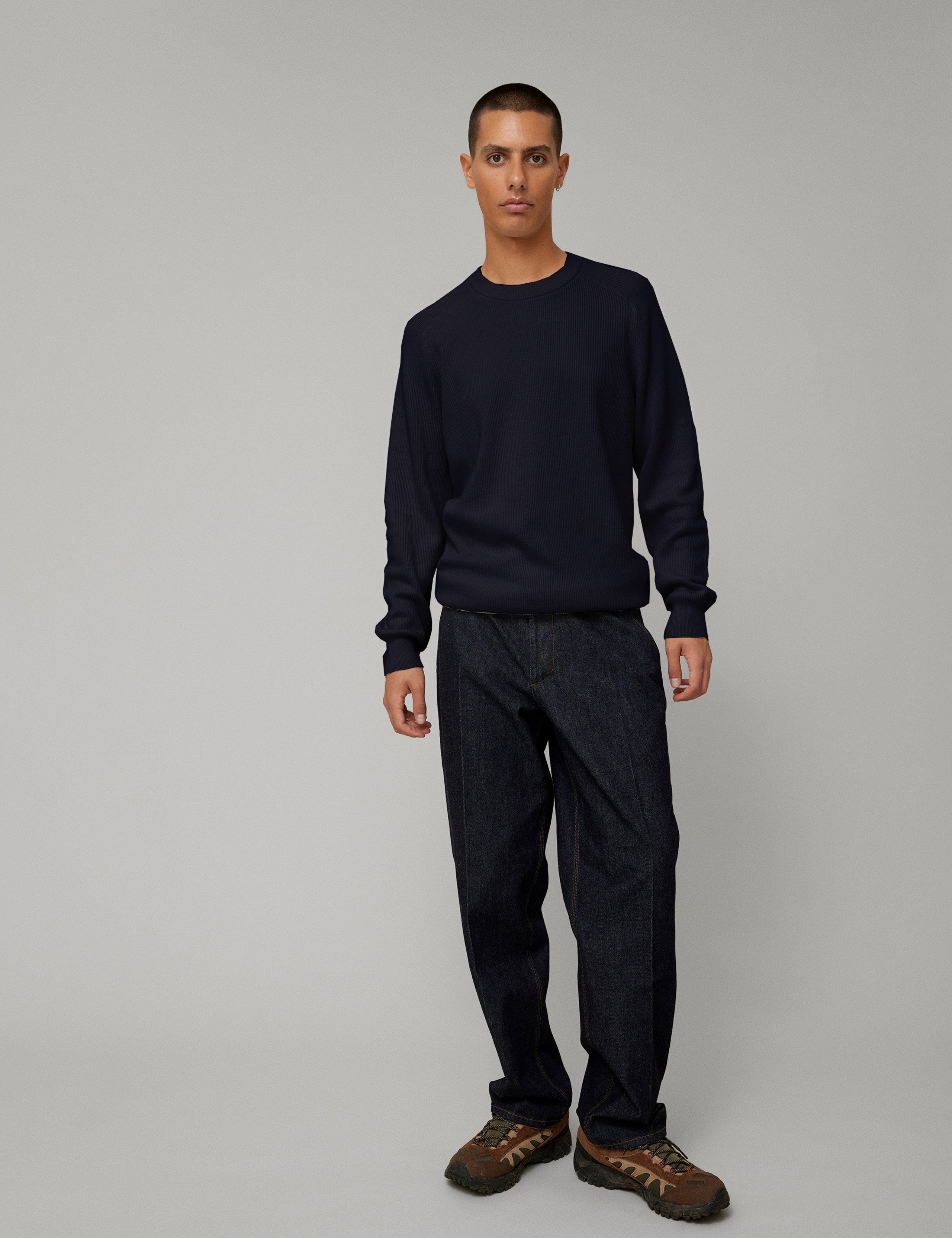 DELTA RIB KNIT - NAVY