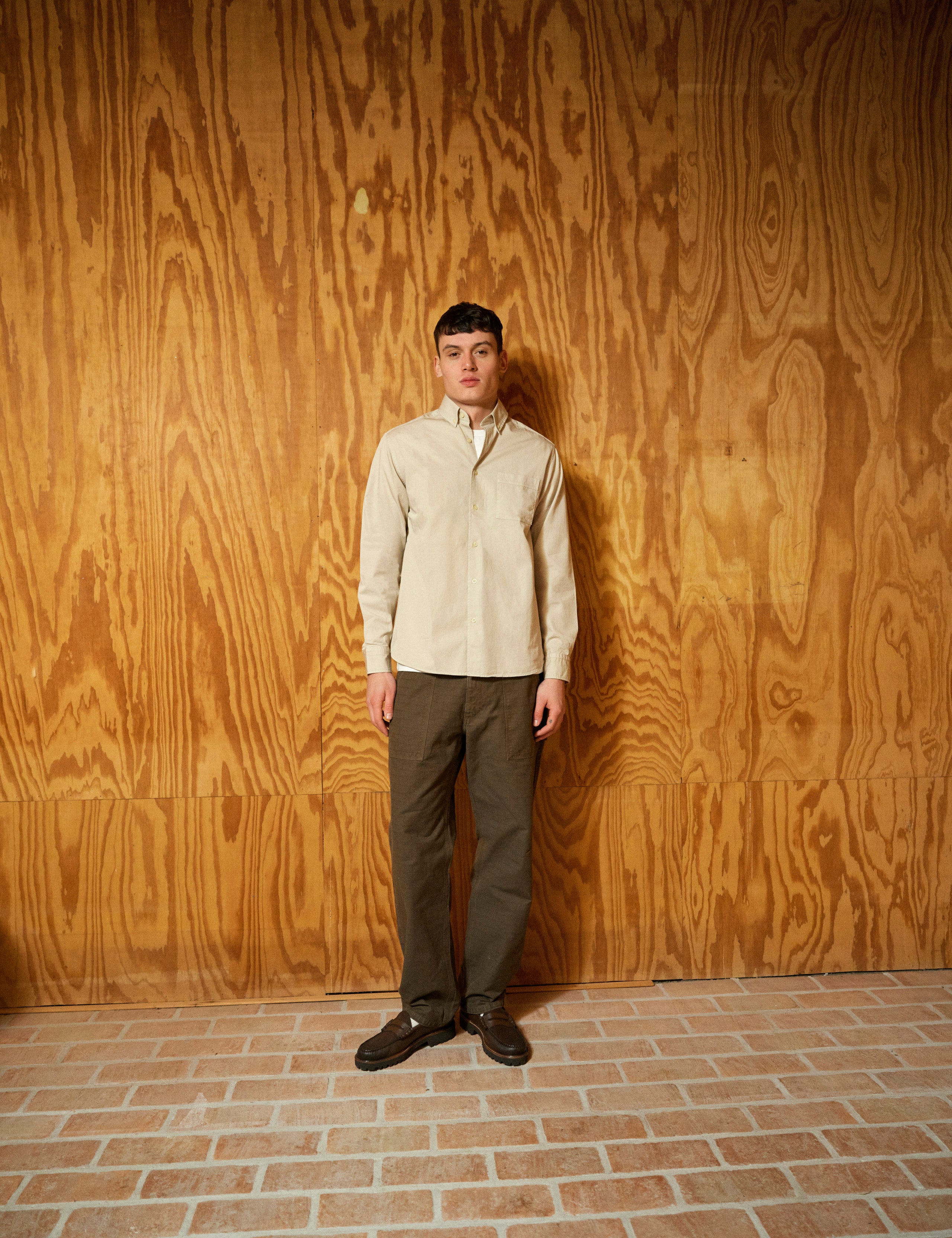 CAMP LIGHT TWILL SHIRT - OAT