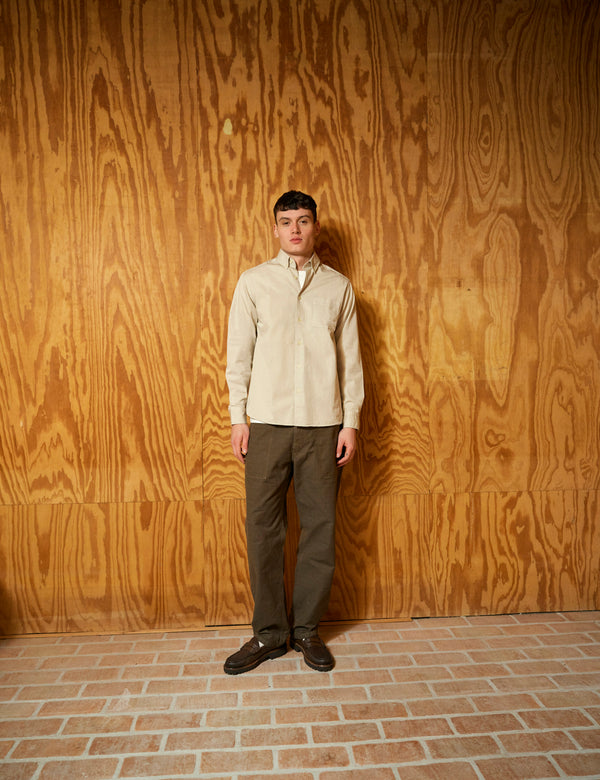 CAMP LIGHT TWILL SHIRT - OAT