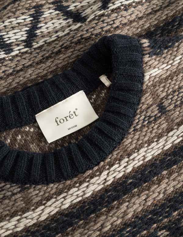 CONE JACQUARD KNIT - NAVY