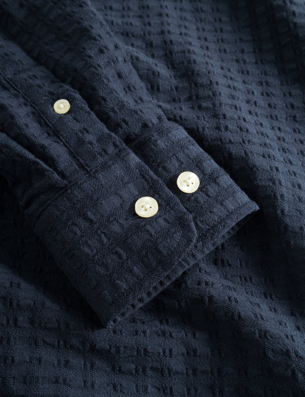 DAWN JACQUARD SHIRT - NAVY