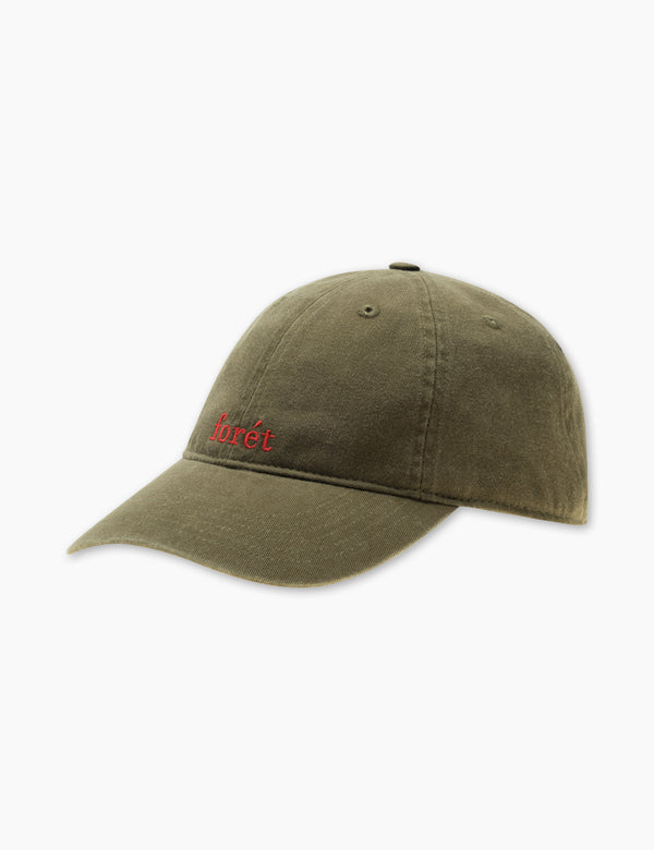 HAWK WASHED CAP - ARMY/RED