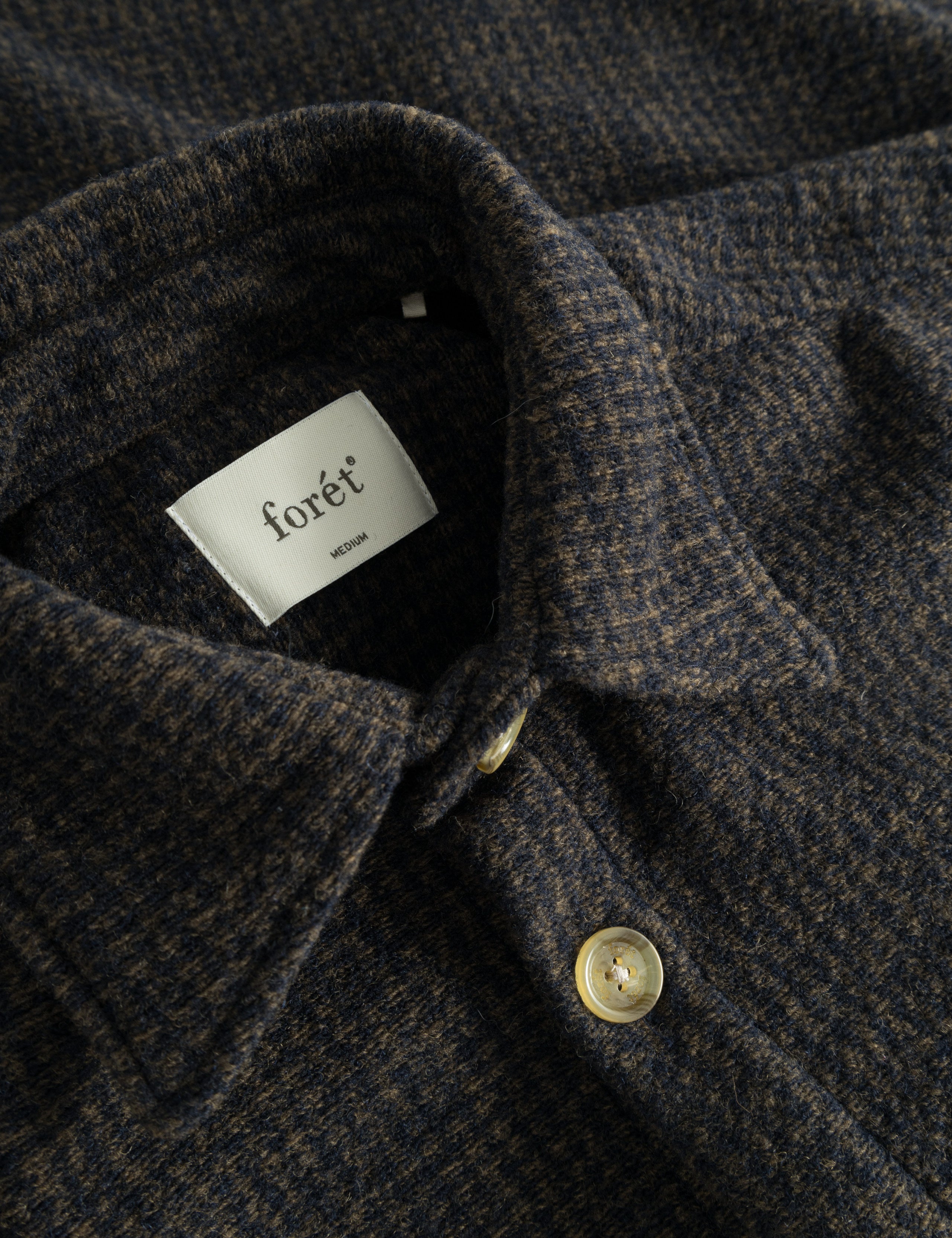 IVY WOOL OVERSHIRT - NAVY CHECK