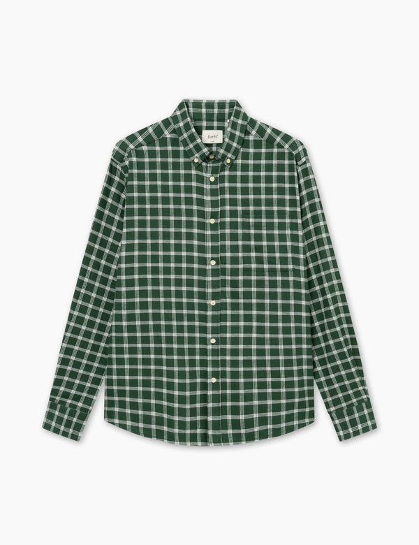 HORNET FLANNEL SHIRT - GREEN/CLOUD