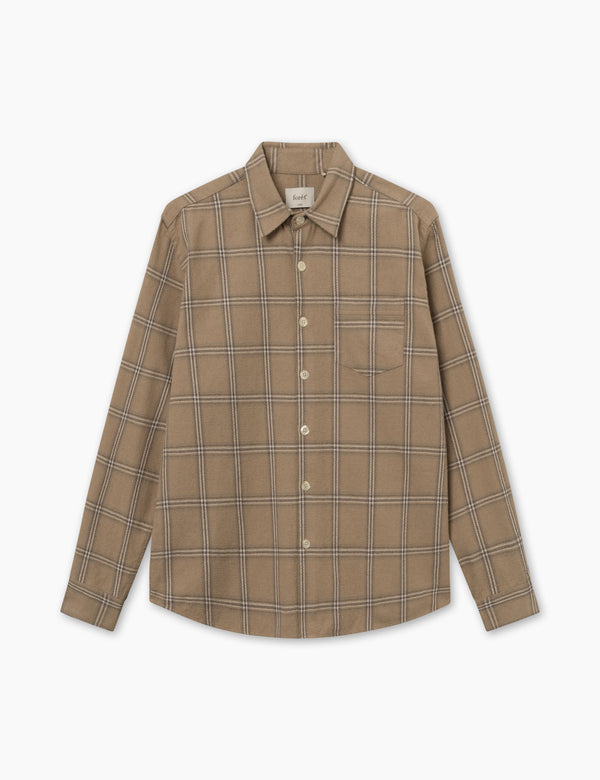 FABLE CHECK SHIRT - KHAKI CHECK