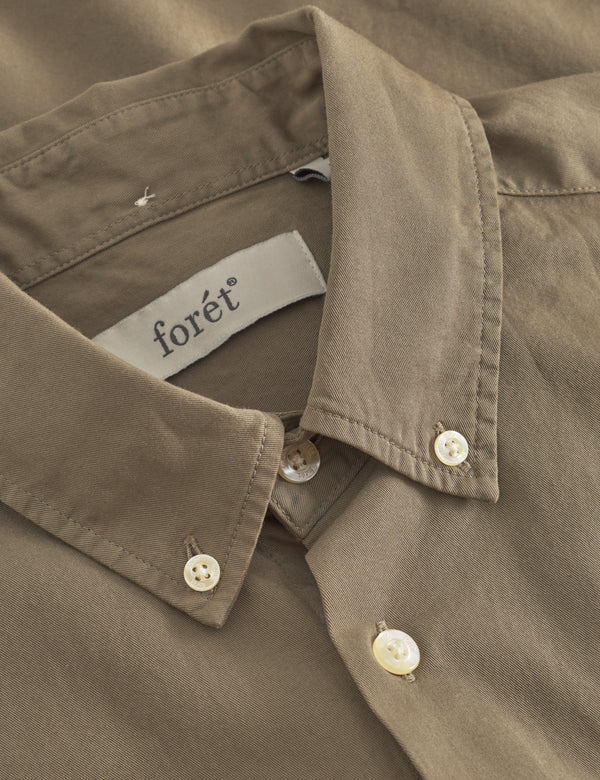 CAMP LIGHT TWILL SHIRT - DUSTY OLIVE