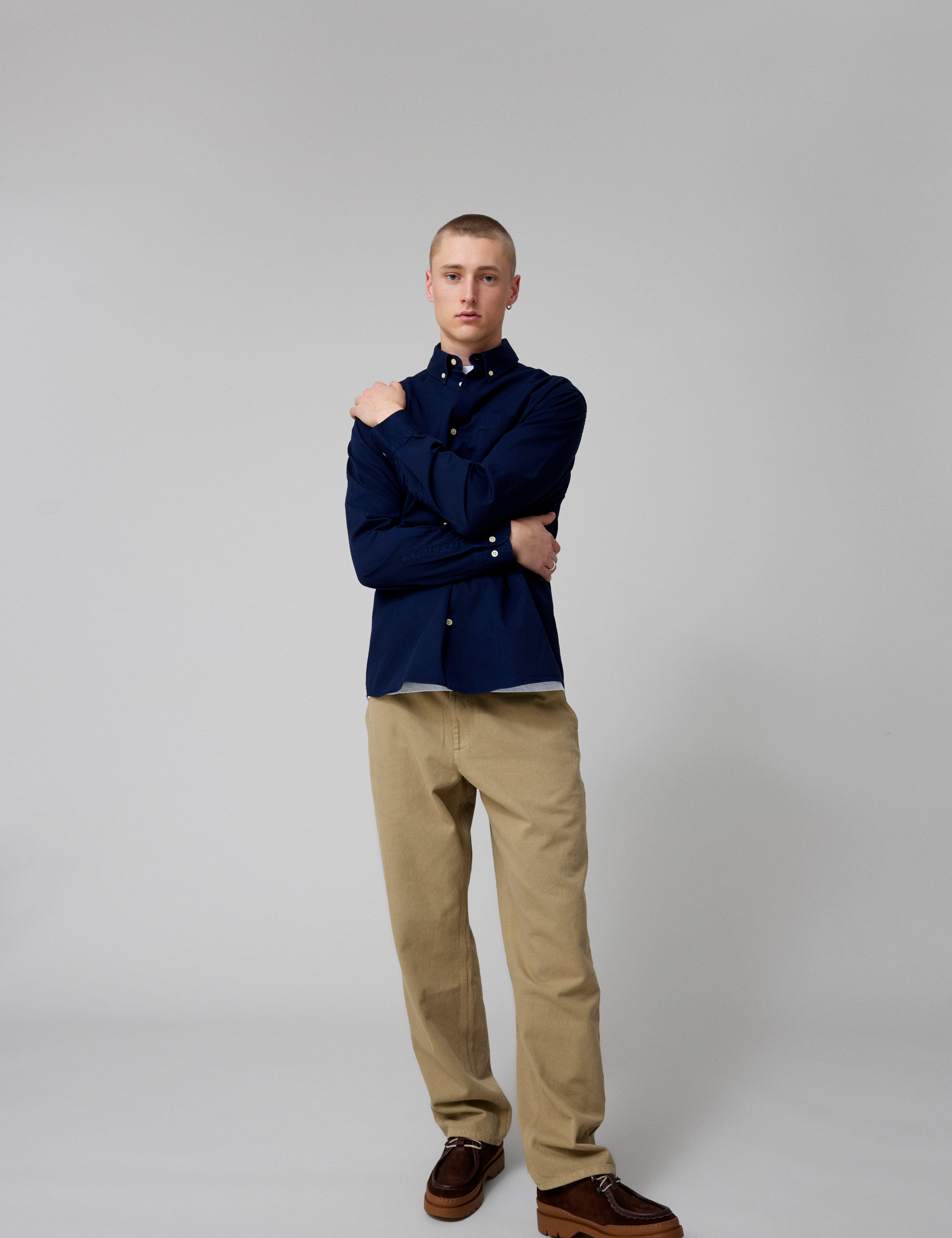 CAMP LIGHT TWILL SHIRT - NAVY