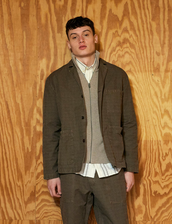 VALLEY UNCONSTRUCTED BLAZER - COLD BROWN