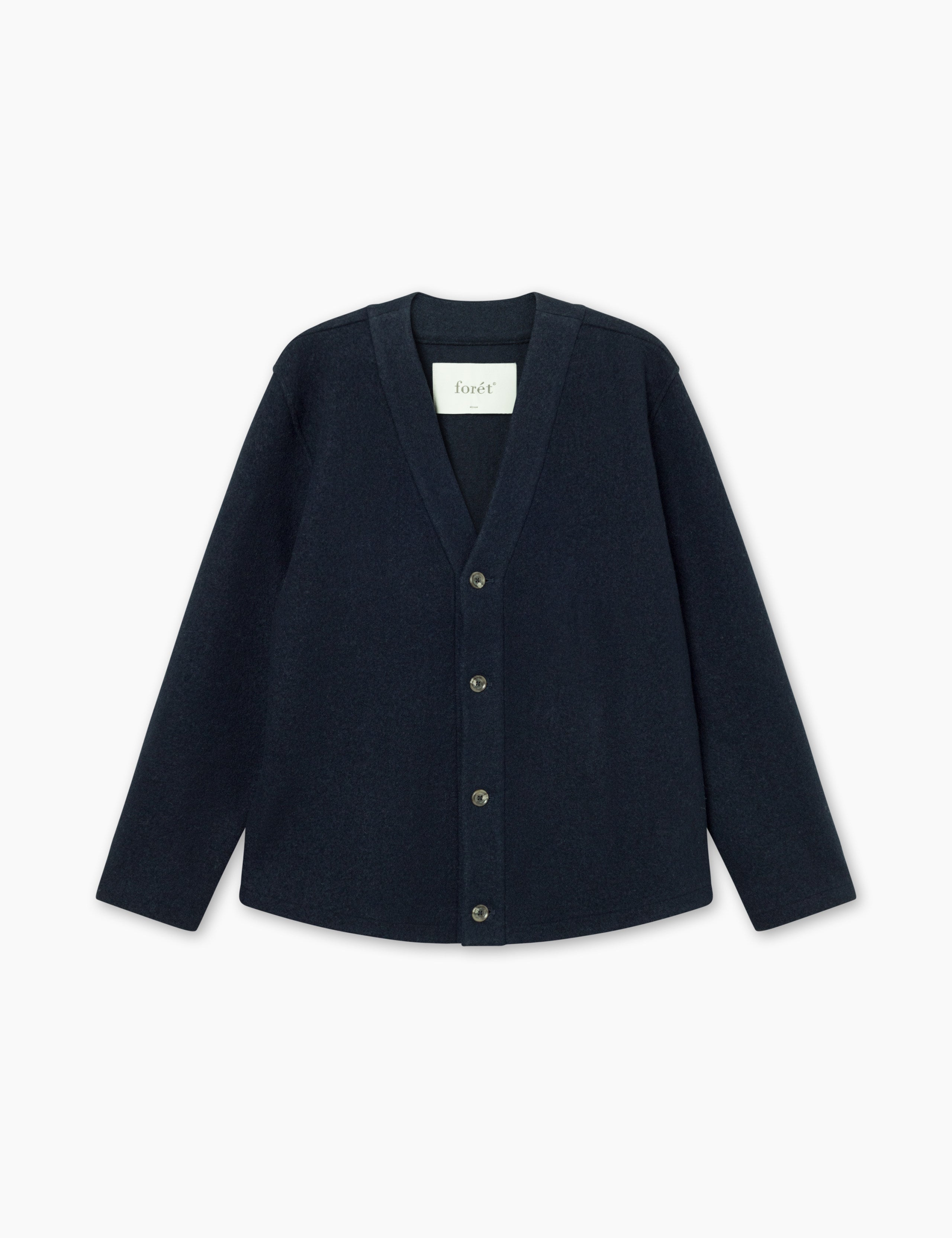 HILL WOOL CARDIGAN - NAVY